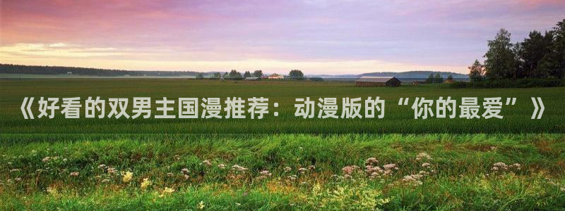 colamanage漫画下载：《好看的双男主国漫推荐：动漫版的“你的最爱”》